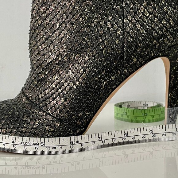 NWOT - Cavallini All Leather High Heel Boots in Reptile Print - Made in Italy - Picture 12 of 15